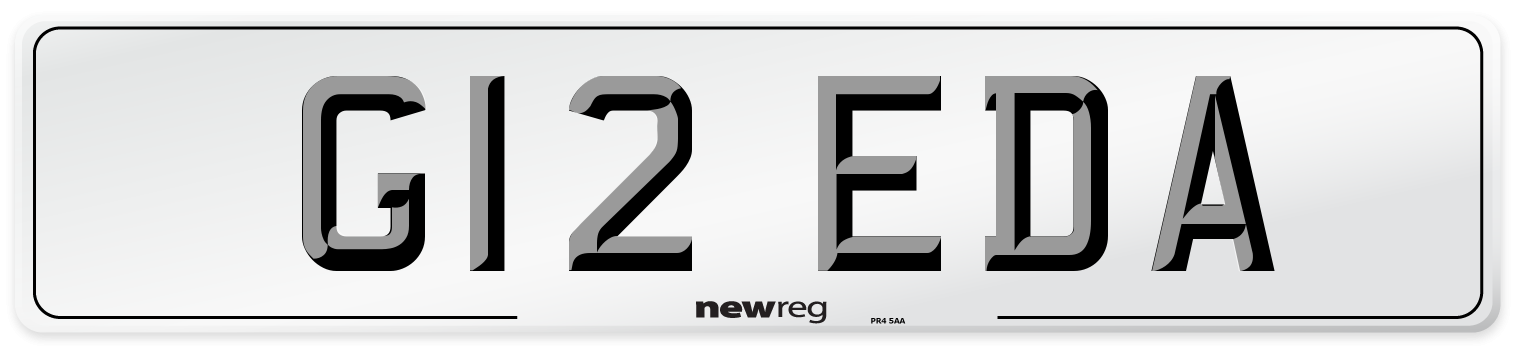 G12 EDA Number Plate from New Reg